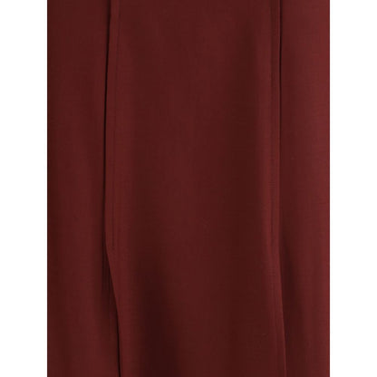 Crida Milano Bordeaux Wool Midi Skirt