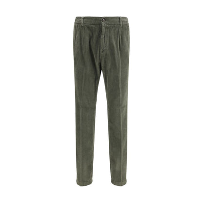 Cruna Green Cotton Casual Pants