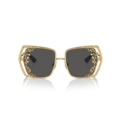DOLCE & GABBANA MOD. DG 2306 sunglasses for ladies, gold frame, stylish SS material, front view