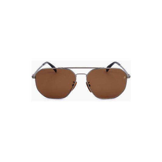 David Beckham David Beckham Aviator Sunglasses with Orange Lenses DAP686682GD