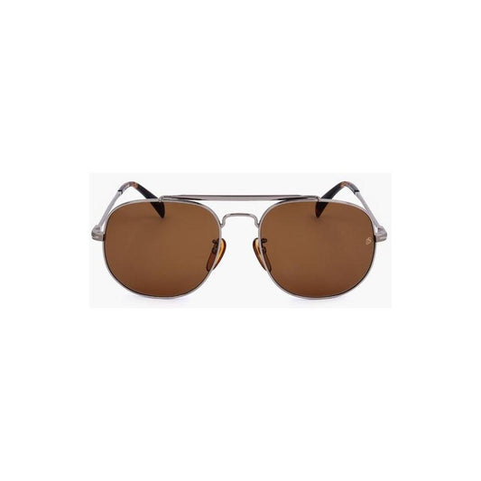 David Beckham David Beckham Aviator Sunglasses with Orange Lenses DAP686717GD