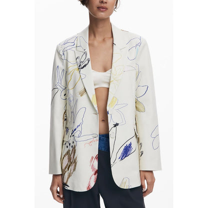 Desigual White Polyester Women Jacket