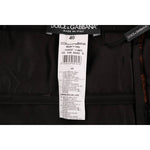 Dolce & Gabbana Black Brown Floral Brocade A-Line Dress