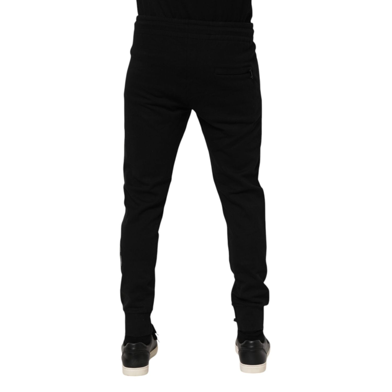 Dolce & Gabbana Black Cotton Jogger Jogging Men Trouser Pants