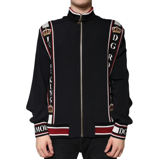Dolce & Gabbana Black DG King Full Zip Sweatshirt Sweater