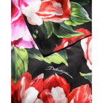 Dolce & Gabbana Black Floral Fiori Pittorici Bodycon Dress