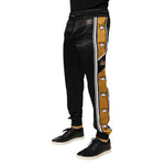 Dolce & Gabbana Black Gold Satin Crown Side Stripe Jogger Pants