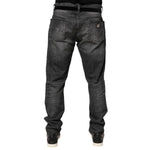 Dolce & Gabbana Black Gray Wash Slim Fit Straight Leg Denim Jeans