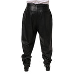 Dolce & Gabbana Black Lamb Leather Trousers Men Pants