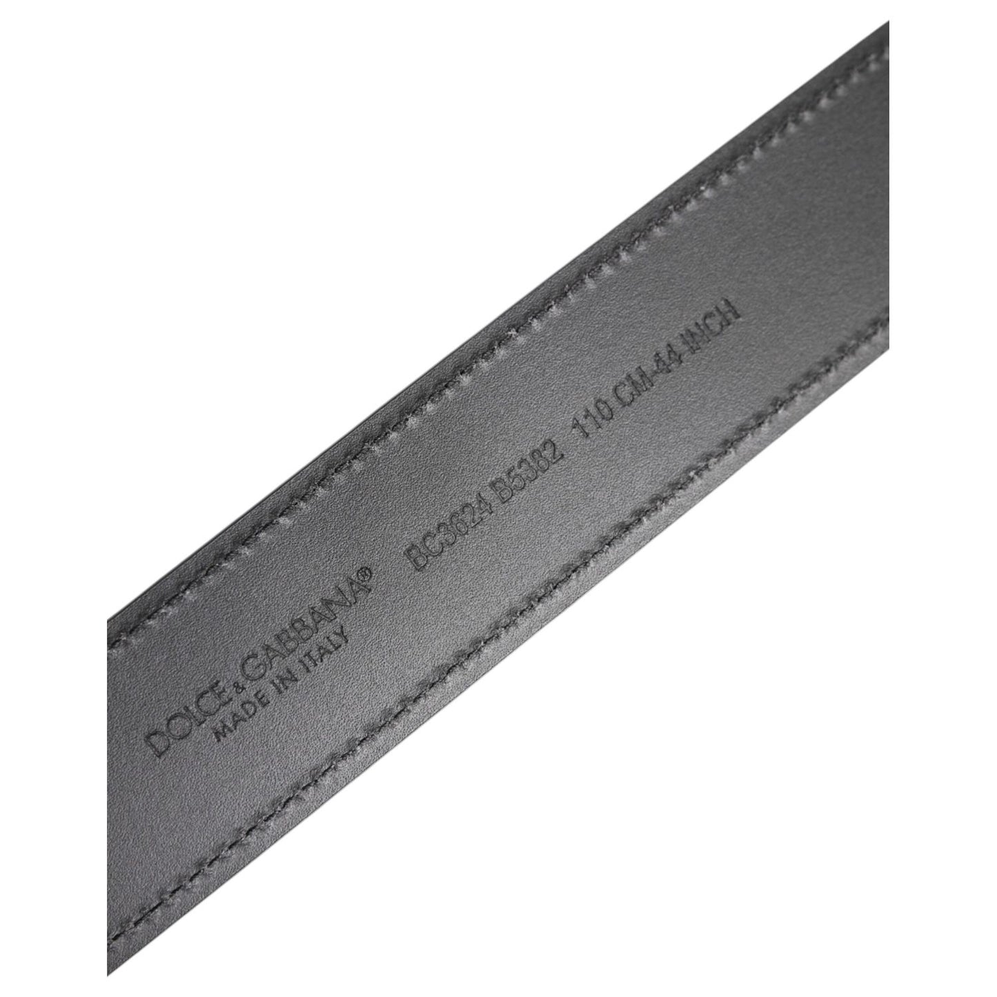 Dolce & Gabbana Black Leather Classic Metal Logo Buckle Belt