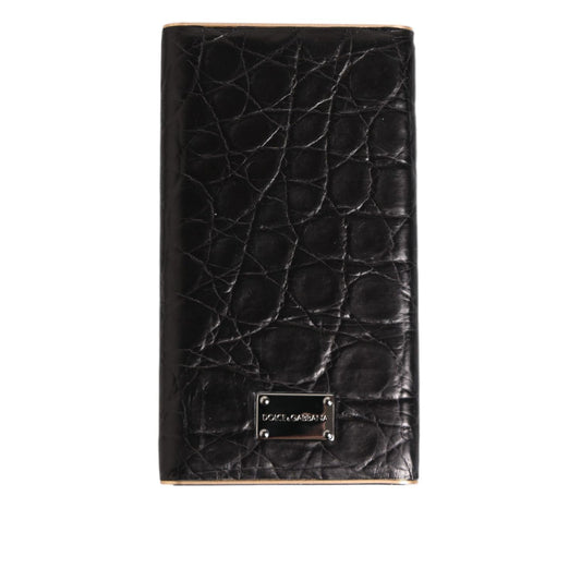 Dolce & Gabbana Black Leather Embossed Skin 3000mAh Power Bank Charger USB