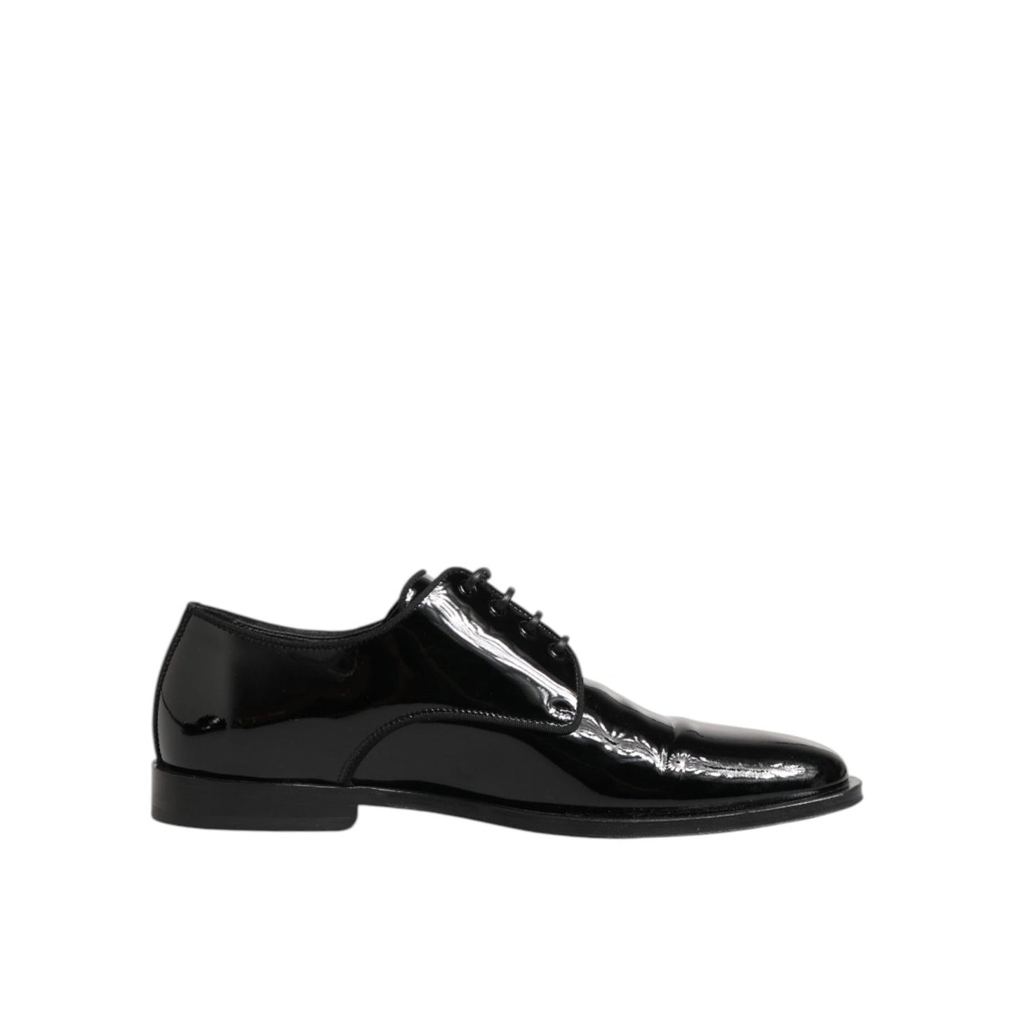 Dolce & Gabbana Black Leather Lace Up Derby Formal Dress Shoes