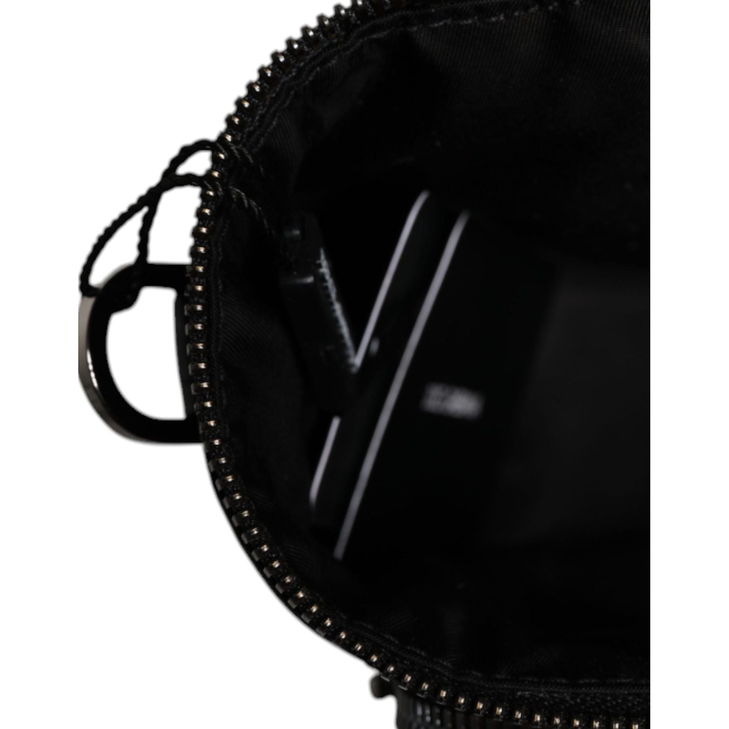 Dolce & Gabbana Black Leather Logo Purse Crossbody Camera Bag