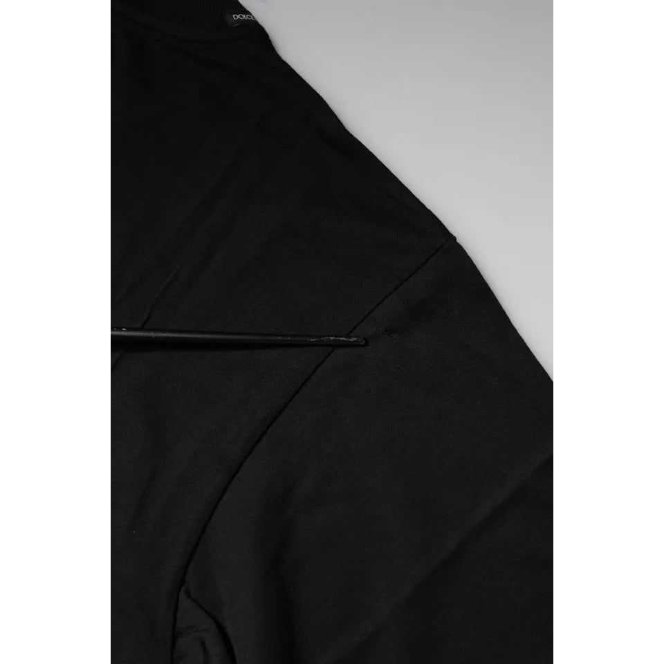Dolce & Gabbana Black Logo Print Cotton Short Sleeves T-shirt
