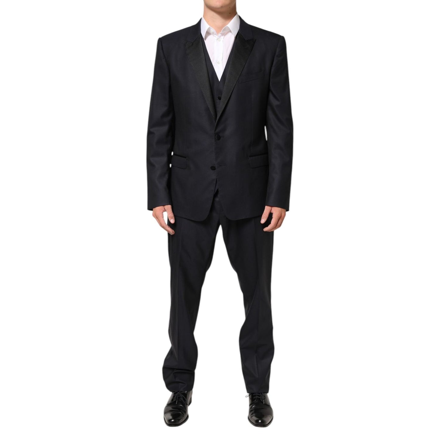 Dolce & Gabbana Black MARTINI 2 Buttons Suit 3 Piece Suit