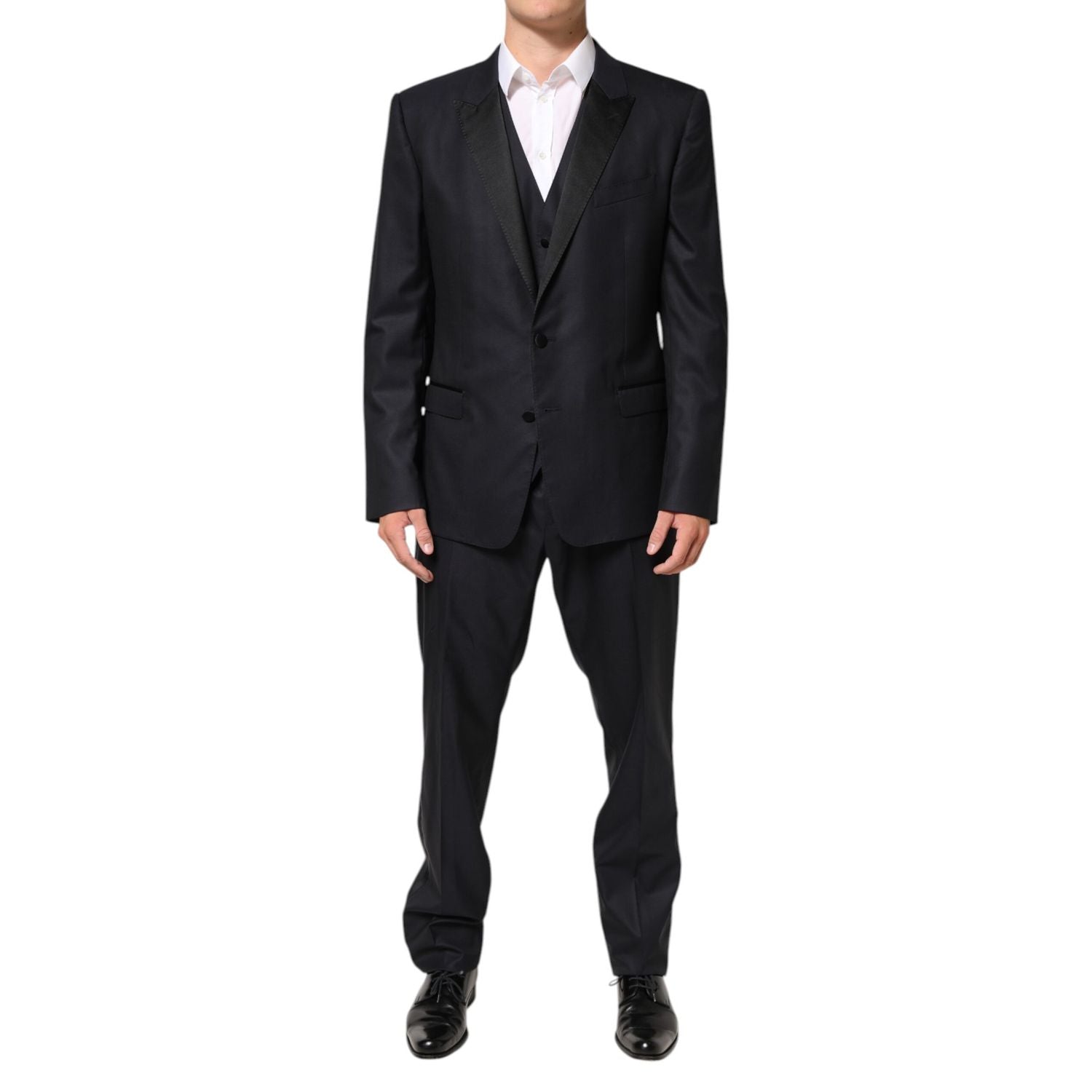 Dolce & Gabbana Black MARTINI 2 Buttons Suit 3 Piece Suit
