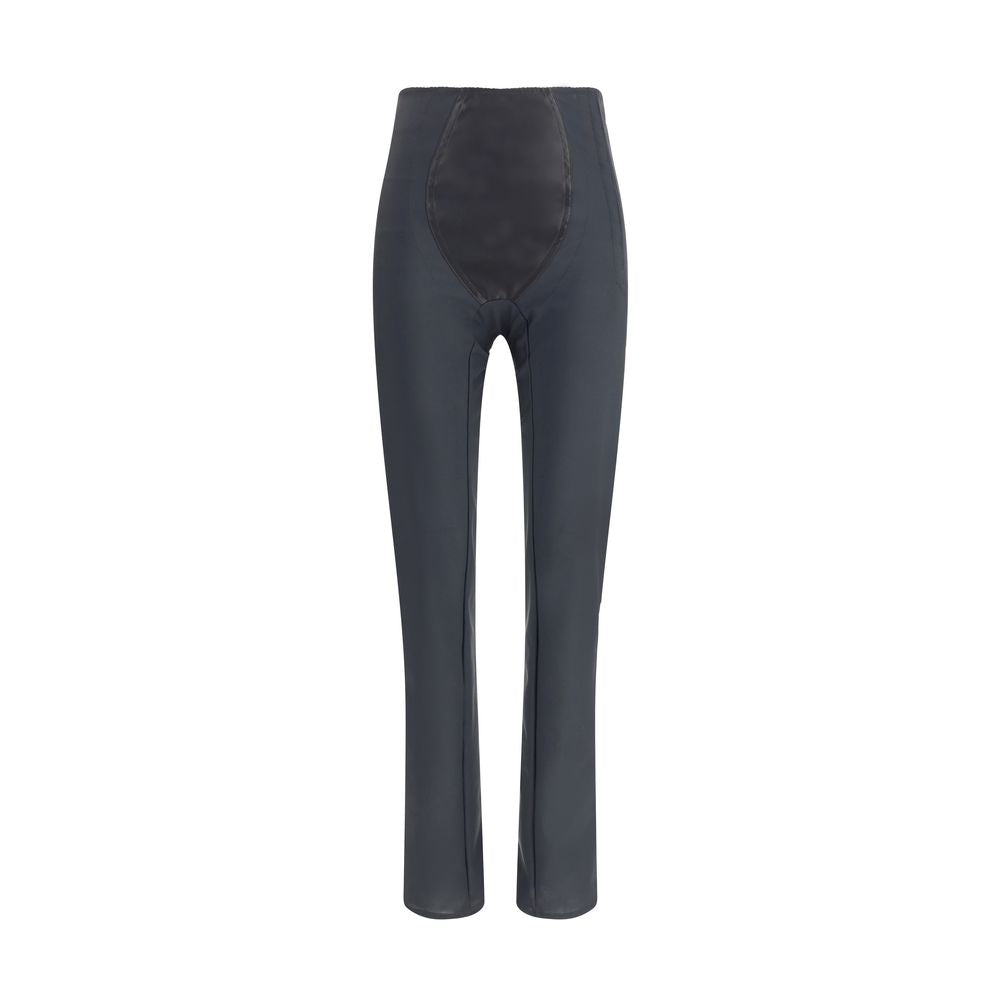 Dolce & Gabbana Black Nylon Athletic Pants with satin insert and elastic waistband for a snug fit.
