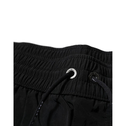 Dolce & Gabbana Black Polyester Beachwear Men Shorts Swimwear