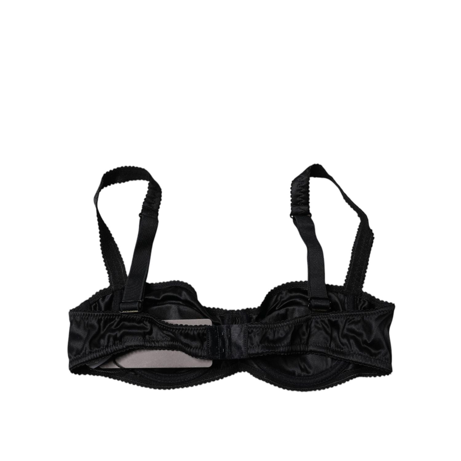 Dolce & Gabbana Black Silk Stretch Balconette Brassiere Underwear