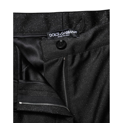 Dolce & Gabbana Black Viscose High Waisted Hot Pants Shorts