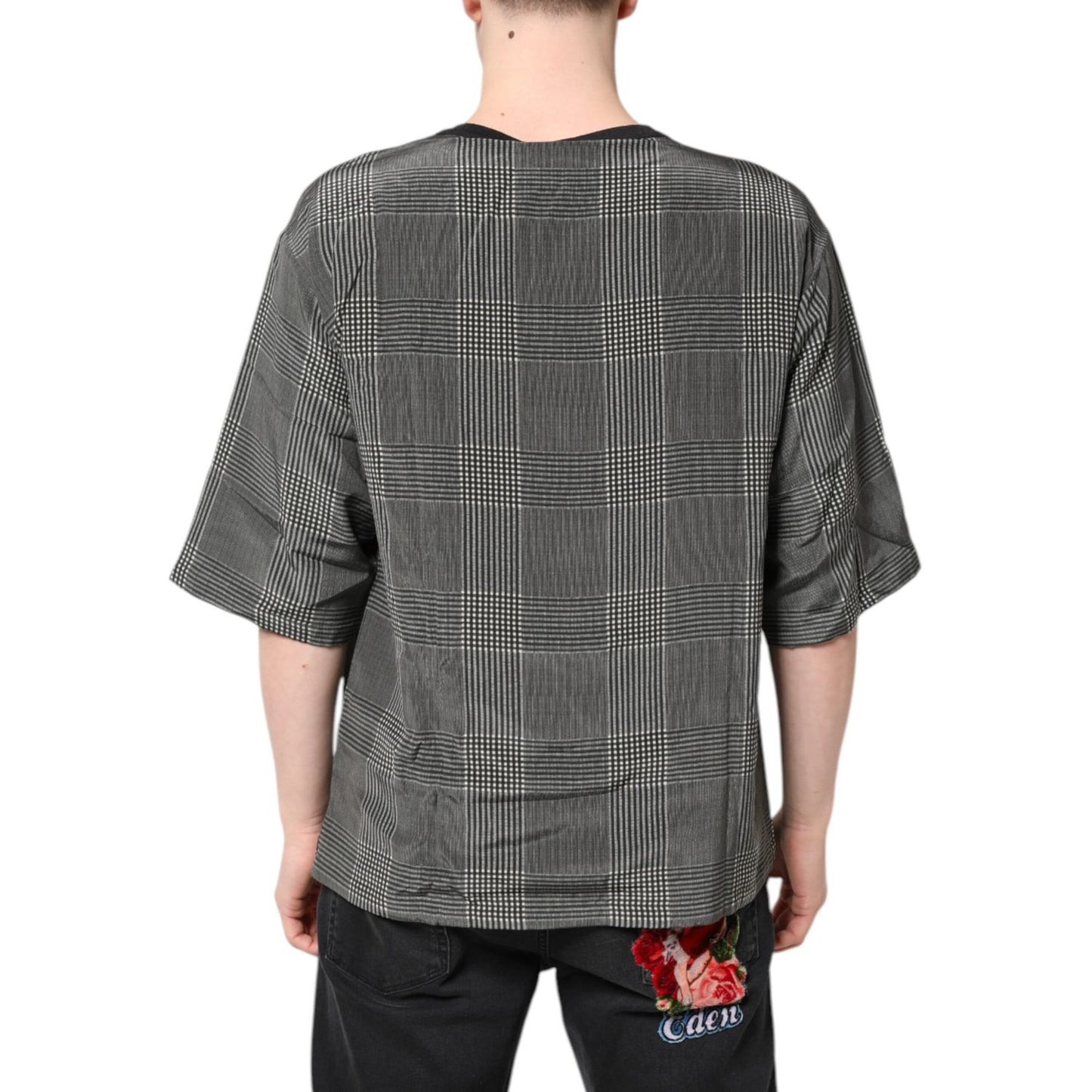 Dolce & Gabbana Black White Graphic Print Short Sleeve T-shirt