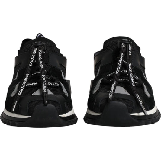 Dolce & Gabbana Black White Logo Sorrento Sneakers Shoes