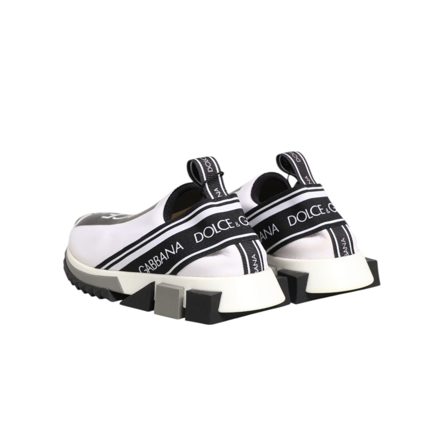 Dolce & Gabbana Black White Slip On Sorrento Sneakers Shoes
