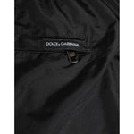 Dolce & Gabbana Black White Striped DG Logo Men Short Swimwear