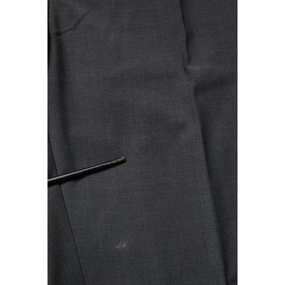 Dolce & Gabbana Black Wool Dress Slim Formal Pants