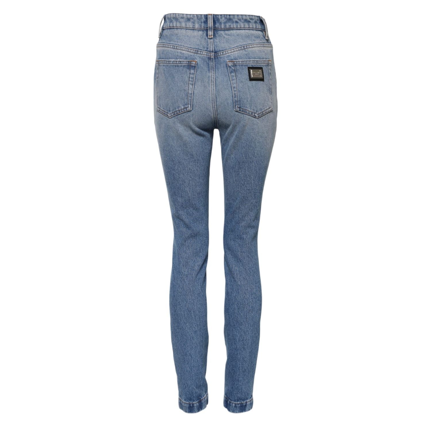 Dolce & Gabbana Blue Washed Skinny High Waist Denim Jeans