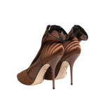 Dolce & Gabbana Brown Bette High Heeled Ankle Boots Shoes