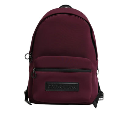 Dolce & Gabbana Burgundy Montreale Tecnico Textile Men Backpack Bag