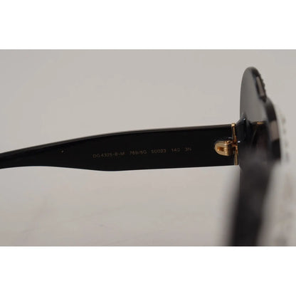 Dolce & Gabbana DG4325BM White Black Acetate Crystal Shades Sunglasses