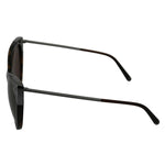Side view of Dolce & Gabbana DG4337 Dark Havana Cat Eye Women Eyewear Sunglasses with brown acetate frame and missing metal stud.