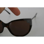 Dolce & Gabbana DG4337 Dark Havana Cat Eye Women Eyewear Sunglasses with missing metal stud detail