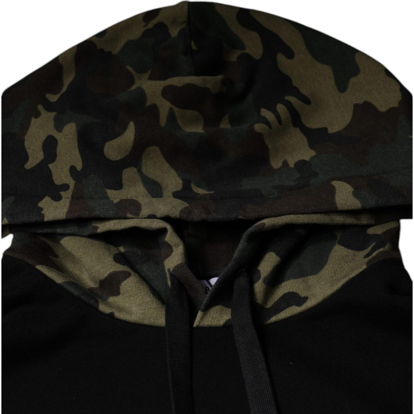 Dolce & Gabbana Black Camouflage Hooded Sweatshirt Sweater TSH87040-44