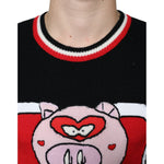 Dolce & Gabbana Black Cashmere Pig of the Year Pullover Sweater TSH86671-44