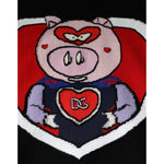 Dolce & Gabbana Black Cashmere Pig of the Year Pullover Sweater TSH86671-44