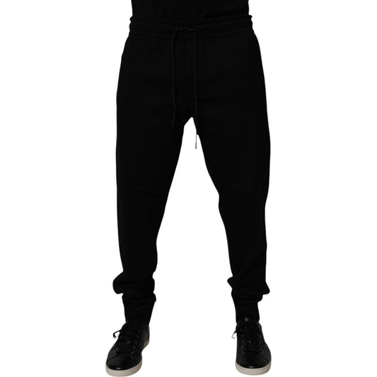Dolce & Gabbana Black Cotton Blend Jogger Sweatpants Pants PAN75190-52