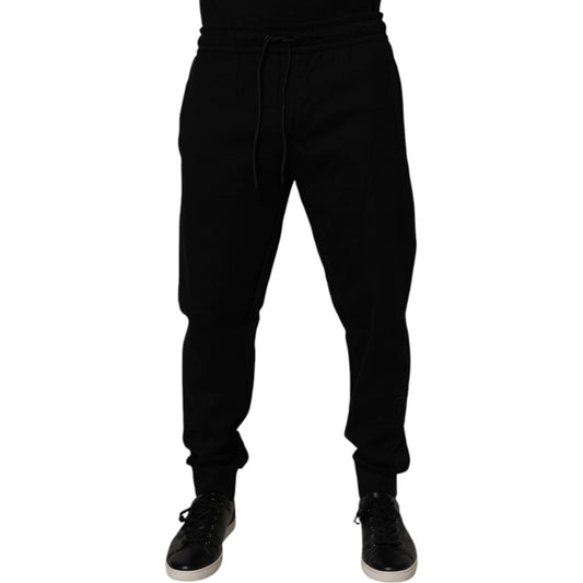 Dolce & Gabbana Black Cotton Blend Jogger Sweatpants Pants PAN75195-50