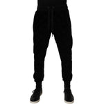 Dolce & Gabbana Black Cotton Jogger Men Sweatpants Pants PAN75185-48