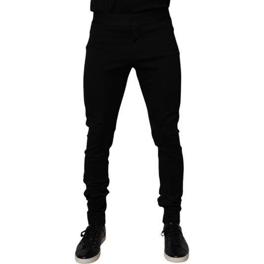 Dolce & Gabbana Black Cotton Jogger Men Sweatpants Pants PAN75200-48
