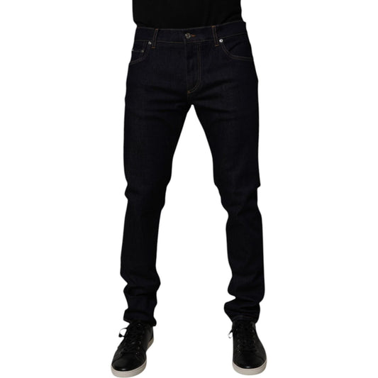 Dolce & Gabbana Black Cotton Stretch Men Skinny Denim Jeans PAN75031-52