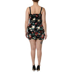 Dolce & Gabbana Dolce & Gabbana Black Floral Sequin Sleeveless Sheath Dress DR81713-38