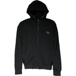 Dolce & Gabbana Black Logo Plaque Hooded Full Zip Sweater TSH86996-54