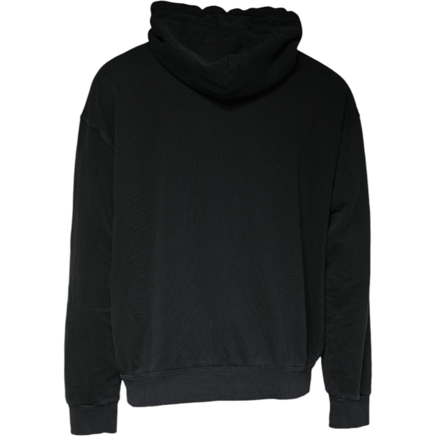 Dolce & Gabbana Black Logo Plaque Hooded Full Zip Sweater TSH86996-54