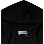 Dolce & Gabbana Black Logo Plaque Hooded Full Zip Sweater TSH86996-54
