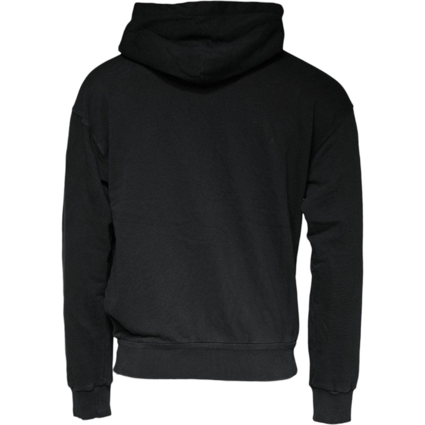 Dolce & Gabbana Black Logo Plaque Hooded Full Zip Sweater TSH86997-44