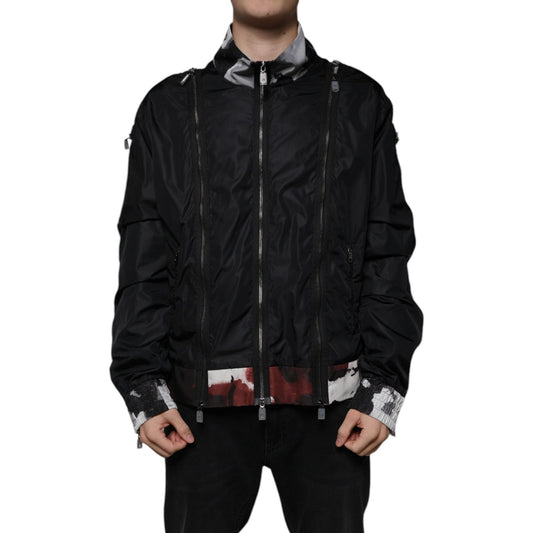Dolce & Gabbana Black Nylon Full Zip Men Bomber Jacket JKT41273-54