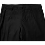 Dolce & Gabbana Black Virgin Wool MenSkinny Dress Formal Pants PAN75048-50